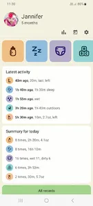 Baby tracker - feeding, sleep screenshot 0