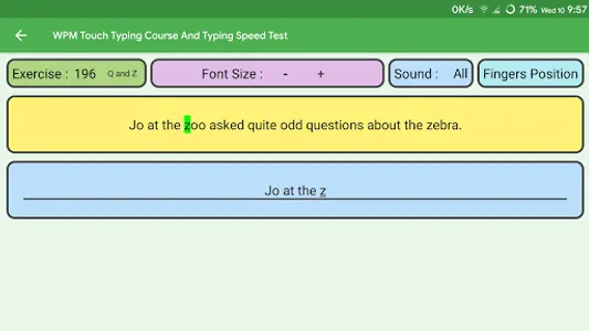 WPM Touch Typing Course And Ty screenshot 1