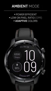 Awf Slim Digital: Wear OS face screenshot 1