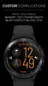 Awf Slim Digital: Wear OS face screenshot 4