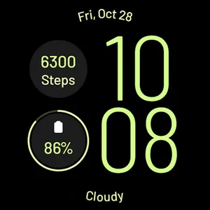 Awf Slim Digital: Wear OS face screenshot 7