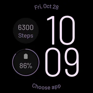 Awf Slim Digital: Wear OS face screenshot 8