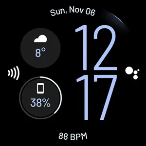 Awf Slim Digital: Wear OS face screenshot 9