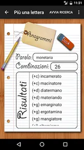 Anagrams Maker Pro (Italiano) screenshot 1