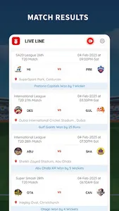 Cricket Live Line screenshot 2
