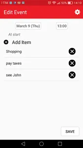Calendar and block notes screenshot 2