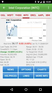 Stock Quote screenshot 1