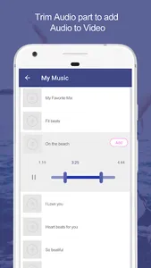 Add Audio to Video : Audio Vid screenshot 3