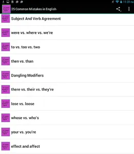 25 Common English Mistakes screenshot 1