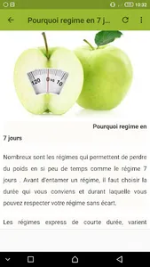 Regime en 7 jours screenshot 2