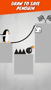 Draw Bridge: Save Penguin Game screenshot 3