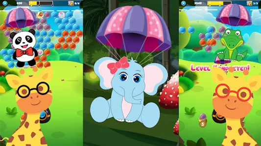 Animal Kids Cartoon Bubble Pop screenshot 1