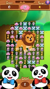 Animal cartoon kids Match3 pop screenshot 12