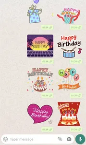 Animated HBD Stickers screenshot 1