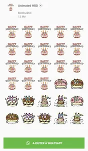 Animated HBD Stickers screenshot 10