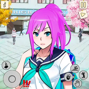 Anime High School Girl Life 3D screenshot 0