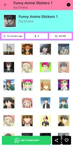 Anime Stickers For WhatsApp screenshot 3