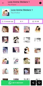 Anime Stickers For WhatsApp screenshot 4