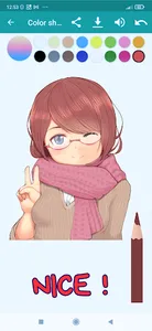 لعبة التلوين - رسومات للبنات screenshot 2