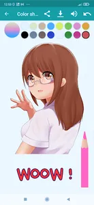 لعبة التلوين - رسومات للبنات screenshot 3