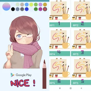 لعبة التلوين - رسومات للبنات screenshot 8