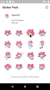 Anime Onegai Nyami Stickers screenshot 0