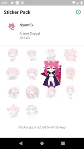Anime Onegai Nyami Stickers screenshot 1