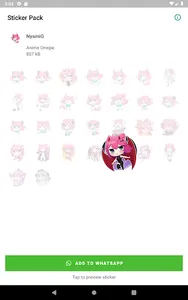 Anime Onegai Nyami Stickers screenshot 4