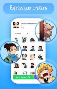 Anime Stickers for WhatsApp screenshot 0