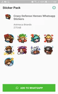 Crazy Defense Heroes Stickers  screenshot 6