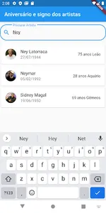 Aniversários e Signos dos arti screenshot 1