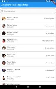Aniversários e Signos dos arti screenshot 2