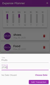 Expense Planner screenshot 1