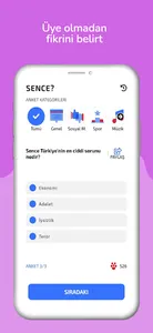 Sence  - Türkiye'nin Anket Pla screenshot 0