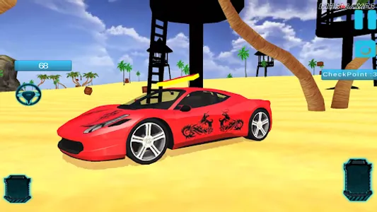 Beach Water Surfing Car Games screenshot 0