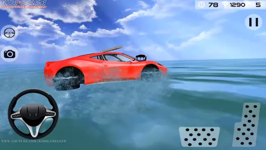 Beach Water Surfing Car Games screenshot 3
