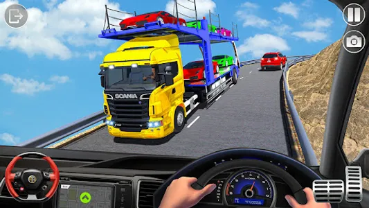 Crazy Car Transporter Truck 3D screenshot 0