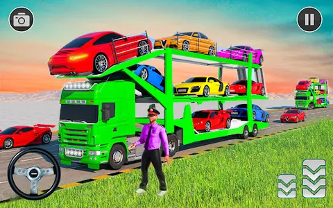 Crazy Car Transporter Truck 3D screenshot 7
