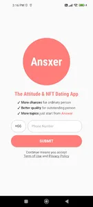 Ansxer - Attitude & NFT Dating screenshot 0