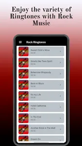 Rock Songs Ringtones App screenshot 2