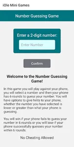 iOle Number Guessing Game screenshot 0