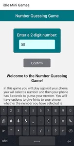 iOle Number Guessing Game screenshot 1