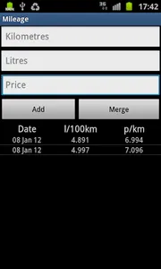 Mileage screenshot 1