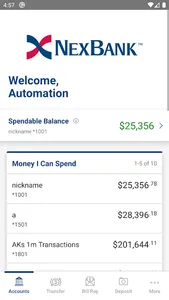 NexBank screenshot 2