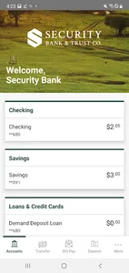 Security Bank & Trust 4Mobile screenshot 1