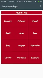 Important Days and Dates screenshot 1