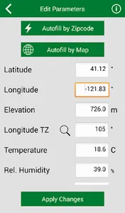 Clear Sky Calculator screenshot 1