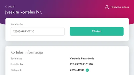 Akmeniečio kortelė screenshot 3
