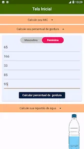 IMC, gordura no corpo e água screenshot 5