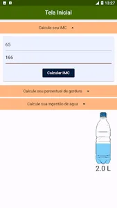 IMC, gordura no corpo e água screenshot 9